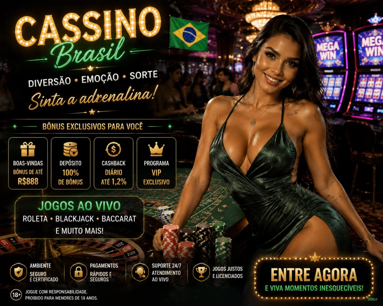 Bônus boas-vindas 98br R$100